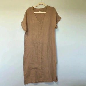 Faherty 100% organic cotton tan dress  M/L